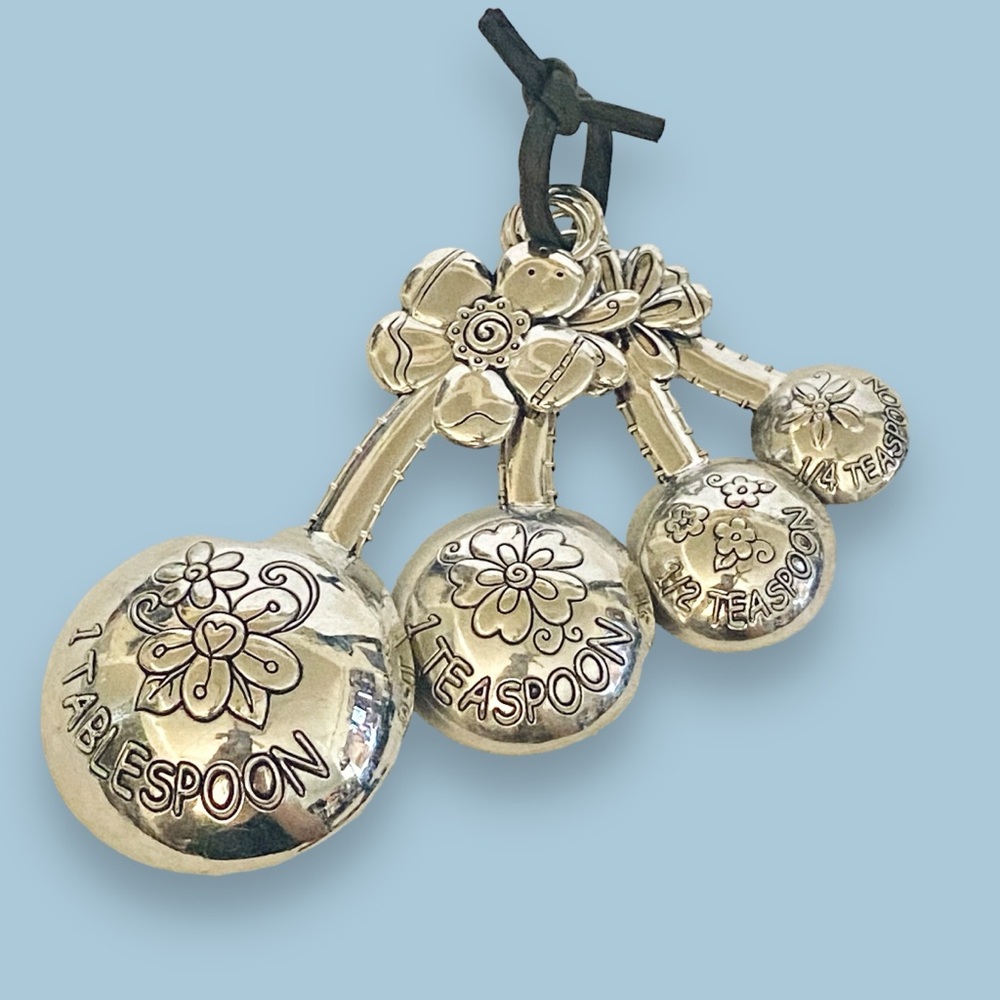 Ganz Measuring Spoon Set Bee Happy Bumble Bees Floral Flowers - Picture 5 of 9